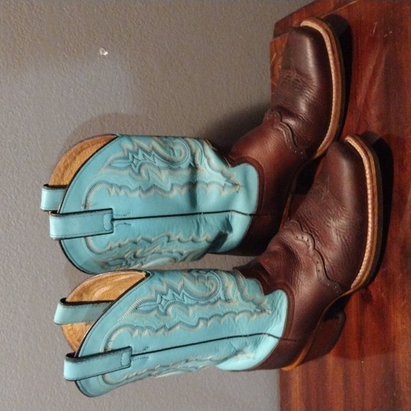 Justin Boots Shoes Justin Turquoise Cowgirl Boots Poshmark